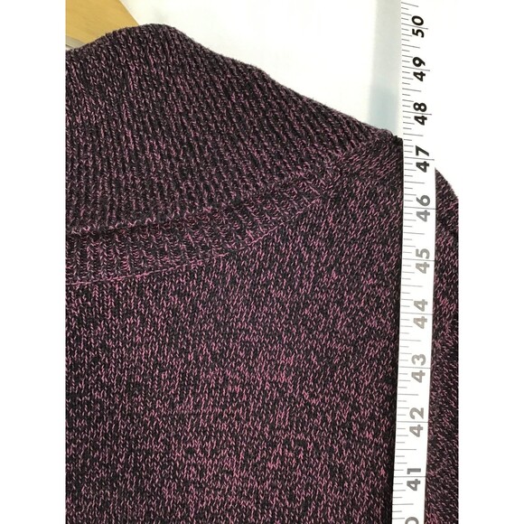 Woman Within 2x Sweater Dress Womens 26/28 Wine Burgundy Ombre Midi - Picture 13 of 14